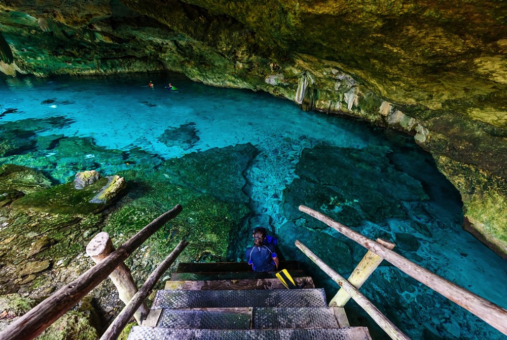 Parte más profunda de Cenote Dos Ojos
