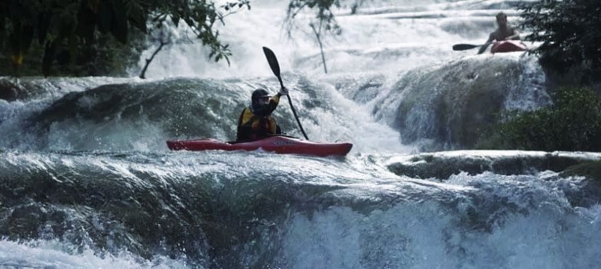 Remo en Cascadas de agua azul