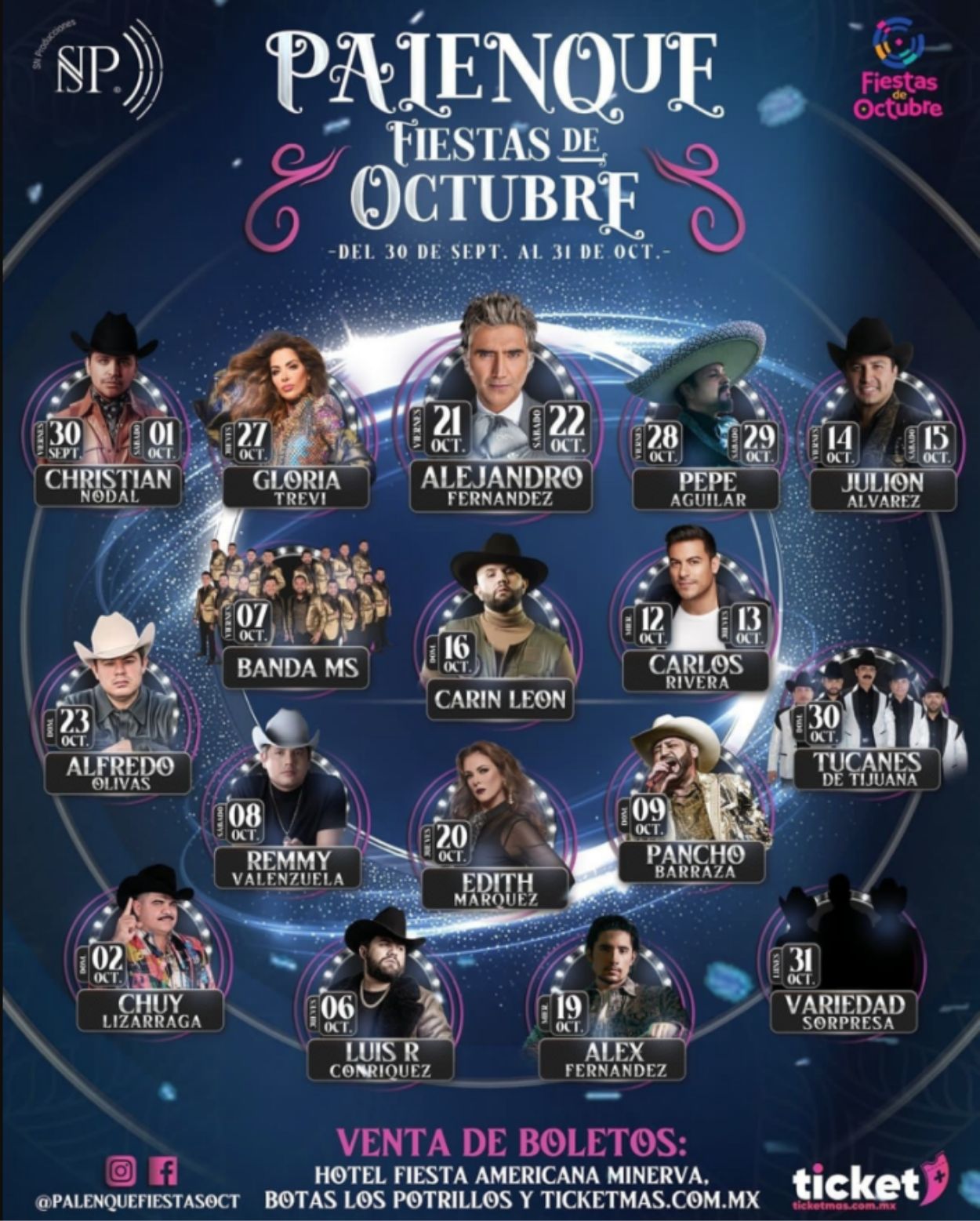 Palenque Feria de Guadalajara, Fiestas de Octubre 2022